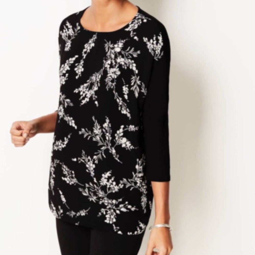 J.Jill Wearever Collection Woven Front Top‎ size Small/Medium